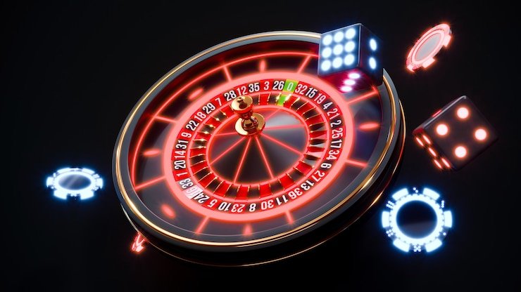 Suasana Bingo Keberuntungan bernuansa neon